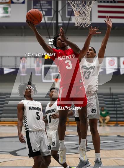 Thumbnail 3 in Hammond vs. Fort Wayne North Side (Sneakers for Santa Shootout) photogallery.
