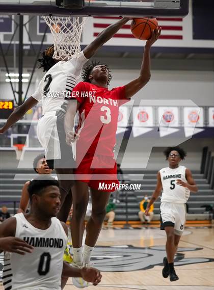 Thumbnail 1 in Hammond vs. Fort Wayne North Side (Sneakers for Santa Shootout) photogallery.