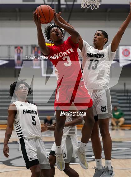 Thumbnail 1 in Hammond vs. Fort Wayne North Side (Sneakers for Santa Shootout) photogallery.