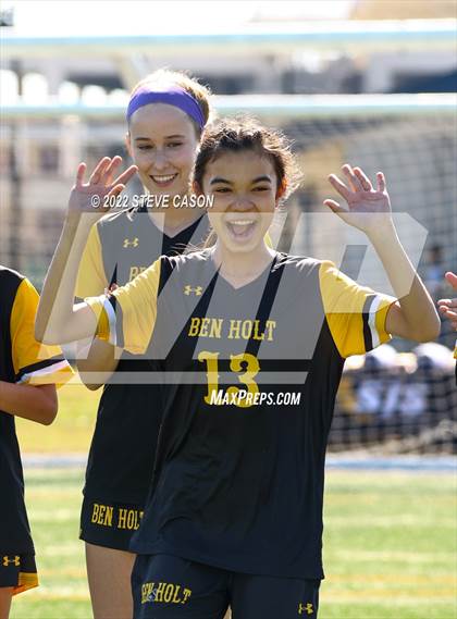 Thumbnail 3 in Ben Holt College Prep Academy vs. Mariposa County (CIF SJS D6 Finals) photogallery.