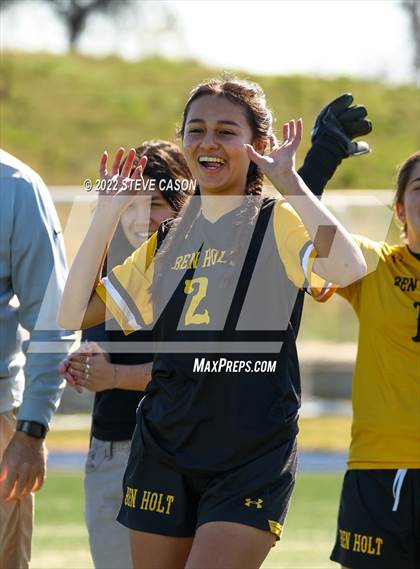 Thumbnail 1 in Ben Holt College Prep Academy vs. Mariposa County (CIF SJS D6 Finals) photogallery.