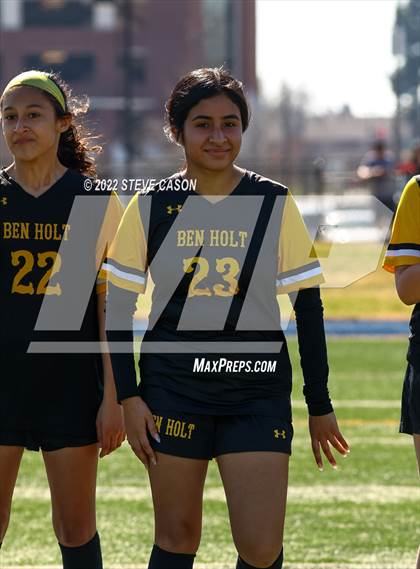 Thumbnail 2 in Ben Holt College Prep Academy vs. Mariposa County (CIF SJS D6 Finals) photogallery.
