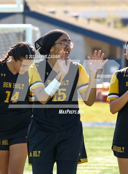 Thumbnail 2 in Ben Holt College Prep Academy vs. Mariposa County (CIF SJS D6 Finals) photogallery.