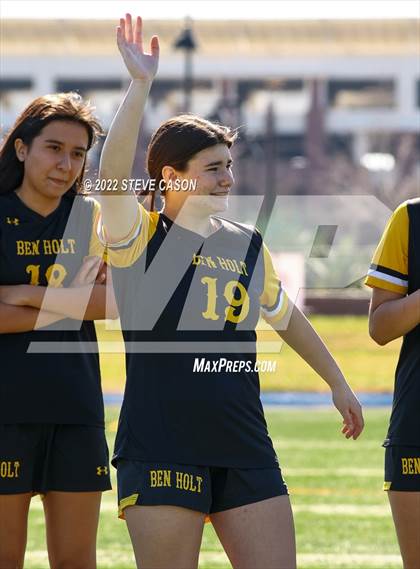 Thumbnail 2 in Ben Holt College Prep Academy vs. Mariposa County (CIF SJS D6 Finals) photogallery.