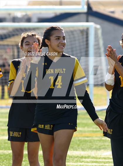 Thumbnail 1 in Ben Holt College Prep Academy vs. Mariposa County (CIF SJS D6 Finals) photogallery.