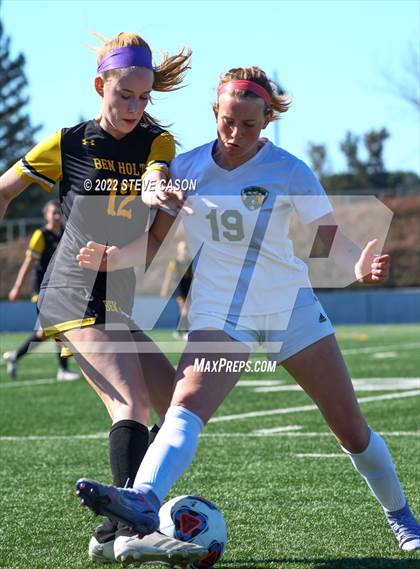 Thumbnail 2 in Ben Holt College Prep Academy vs. Mariposa County (CIF SJS D6 Finals) photogallery.