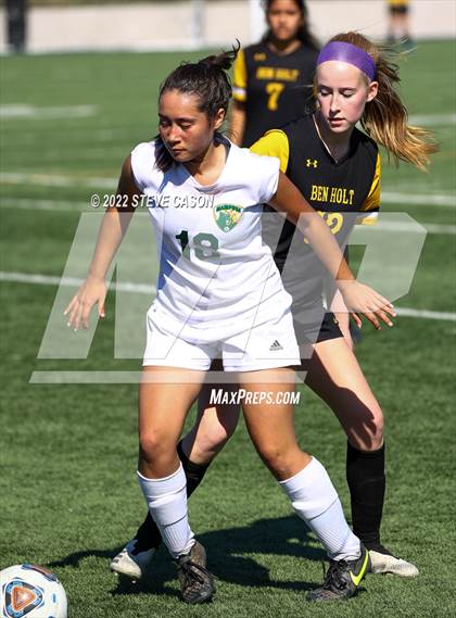 Thumbnail 2 in Ben Holt College Prep Academy vs. Mariposa County (CIF SJS D6 Finals) photogallery.