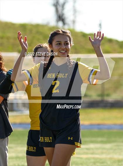 Thumbnail 3 in Ben Holt College Prep Academy vs. Mariposa County (CIF SJS D6 Finals) photogallery.