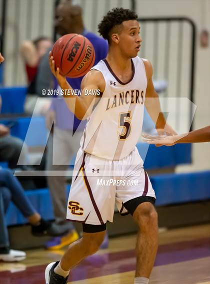 Thumbnail 2 in Salpointe Catholic vs. St. Patrick-St. Vincent  (Visit Mesa Basketball Challenge) photogallery.