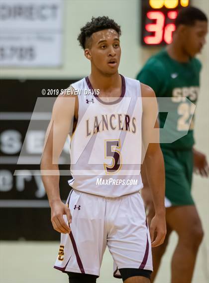 Thumbnail 1 in Salpointe Catholic vs. St. Patrick-St. Vincent  (Visit Mesa Basketball Challenge) photogallery.