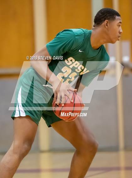Thumbnail 3 in Salpointe Catholic vs. St. Patrick-St. Vincent  (Visit Mesa Basketball Challenge) photogallery.
