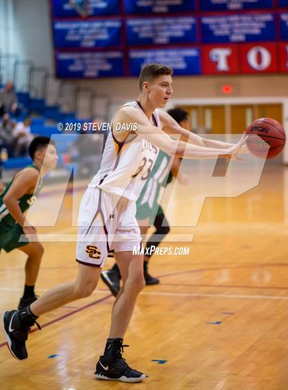 Thumbnail 1 in Salpointe Catholic vs. St. Patrick-St. Vincent  (Visit Mesa Basketball Challenge) photogallery.