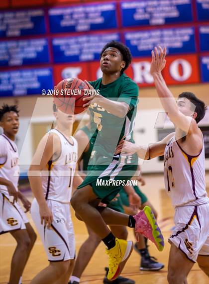 Thumbnail 3 in Salpointe Catholic vs. St. Patrick-St. Vincent  (Visit Mesa Basketball Challenge) photogallery.