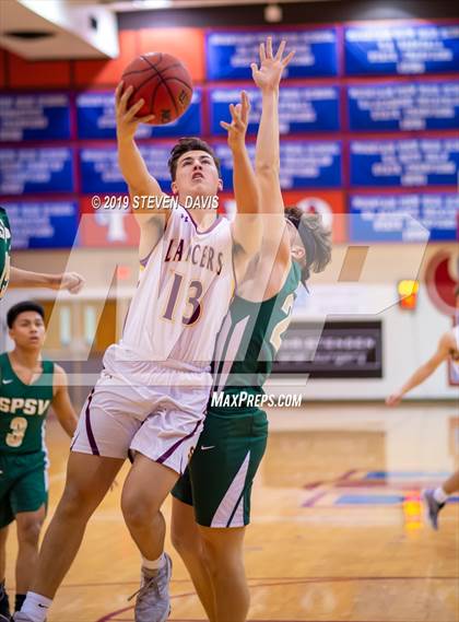 Thumbnail 3 in Salpointe Catholic vs. St. Patrick-St. Vincent  (Visit Mesa Basketball Challenge) photogallery.