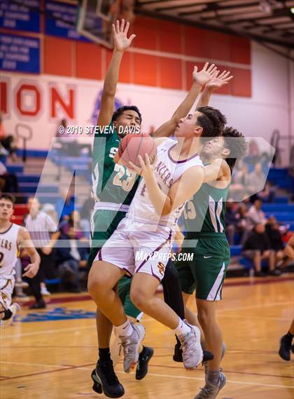 Thumbnail 3 in Salpointe Catholic vs. St. Patrick-St. Vincent  (Visit Mesa Basketball Challenge) photogallery.