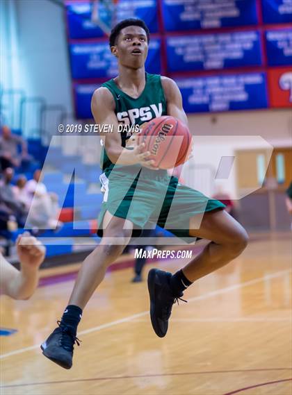 Thumbnail 2 in Salpointe Catholic vs. St. Patrick-St. Vincent  (Visit Mesa Basketball Challenge) photogallery.