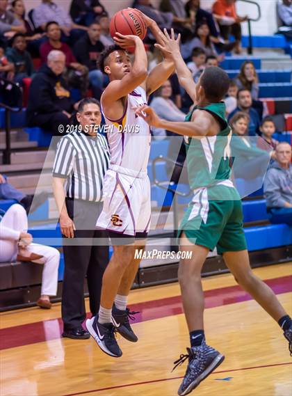 Thumbnail 3 in Salpointe Catholic vs. St. Patrick-St. Vincent  (Visit Mesa Basketball Challenge) photogallery.