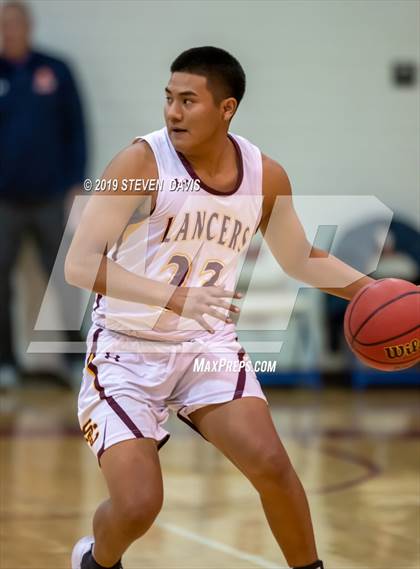 Thumbnail 2 in Salpointe Catholic vs. St. Patrick-St. Vincent  (Visit Mesa Basketball Challenge) photogallery.