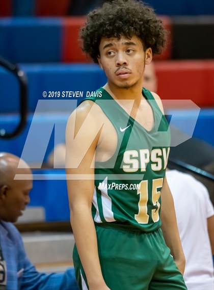 Thumbnail 3 in Salpointe Catholic vs. St. Patrick-St. Vincent  (Visit Mesa Basketball Challenge) photogallery.