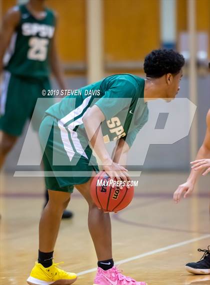 Thumbnail 3 in Salpointe Catholic vs. St. Patrick-St. Vincent  (Visit Mesa Basketball Challenge) photogallery.