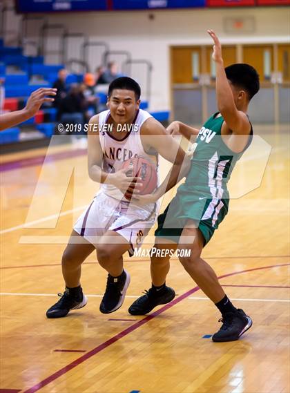 Thumbnail 3 in Salpointe Catholic vs. St. Patrick-St. Vincent  (Visit Mesa Basketball Challenge) photogallery.
