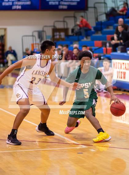 Thumbnail 2 in Salpointe Catholic vs. St. Patrick-St. Vincent  (Visit Mesa Basketball Challenge) photogallery.