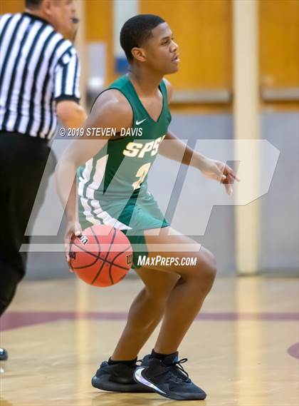 Thumbnail 1 in Salpointe Catholic vs. St. Patrick-St. Vincent  (Visit Mesa Basketball Challenge) photogallery.
