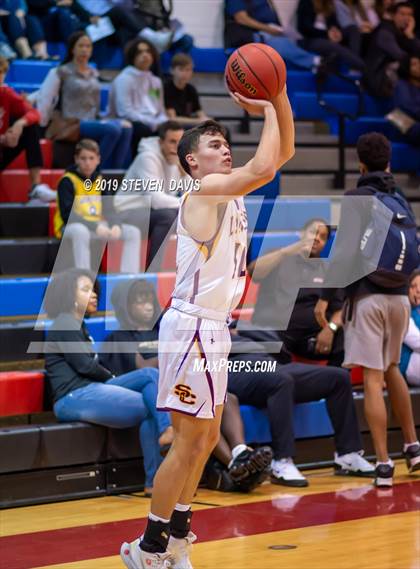 Thumbnail 1 in Salpointe Catholic vs. St. Patrick-St. Vincent  (Visit Mesa Basketball Challenge) photogallery.