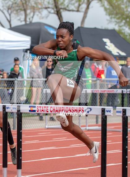 Thumbnail 1 in CHSAA Track and Field Championships (Girls 100 Meter Hurdle Finals) photogallery.