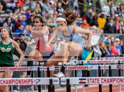 Thumbnail 3 in CHSAA Track and Field Championships (Girls 100 Meter Hurdle Finals) photogallery.