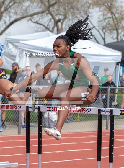 Thumbnail 3 in CHSAA Track and Field Championships (Girls 100 Meter Hurdle Finals) photogallery.