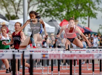 Thumbnail 2 in CHSAA Track and Field Championships (Girls 100 Meter Hurdle Finals) photogallery.