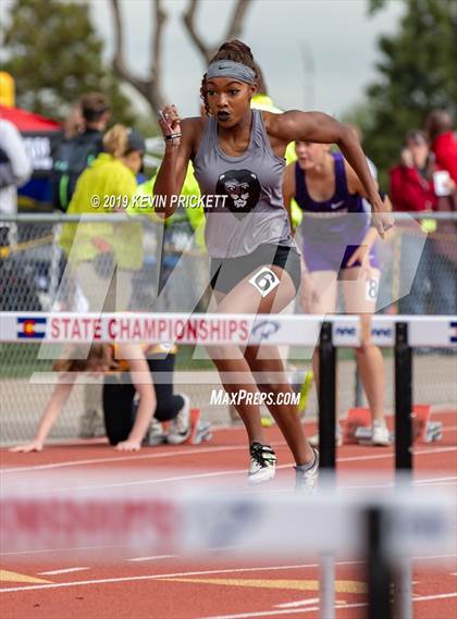 Thumbnail 1 in CHSAA Track and Field Championships (Girls 100 Meter Hurdle Finals) photogallery.