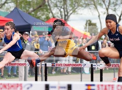 Thumbnail 2 in CHSAA Track and Field Championships (Girls 100 Meter Hurdle Finals) photogallery.