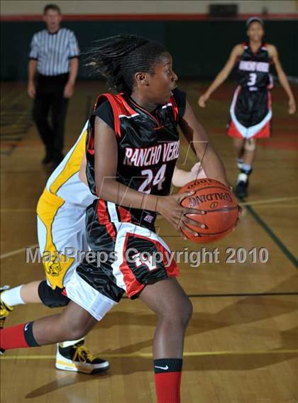 Thumbnail 3 in Yucca Valley vs. Rancho Verde (Lady Bears Holiday Classic Semi Finals) photogallery.