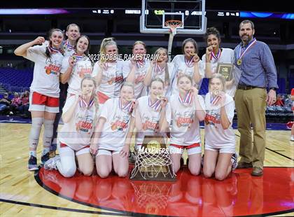 Thumbnail 2 in Fairfield vs. Holliday (UIL 3A Basketball State Final Medal Ceremony) photogallery.