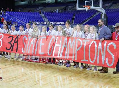 Thumbnail 2 in Fairfield vs. Holliday (UIL 3A Basketball State Final Medal Ceremony) photogallery.