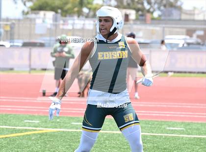 Thumbnail 3 in JSerra Catholic vs. Edison (Battle At The Beach) photogallery.