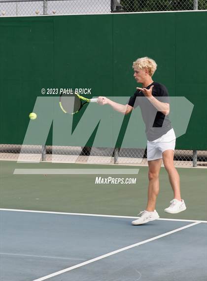 Thumbnail 3 in UIL 4A Tennis Boys and Mixed Doubles Finals photogallery.
