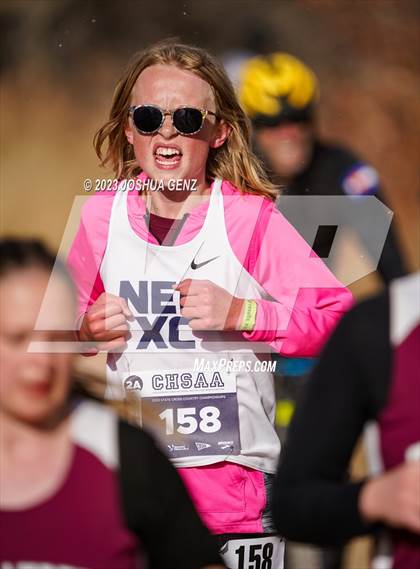 Thumbnail 2 in CHSAA 2A Cross Country Final photogallery.