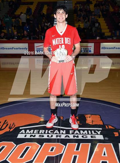 Thumbnail 1 in St. Mary's vs. Mater Dei (Hoophall West Invitational) photogallery.
