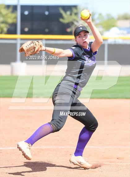 Thumbnail 2 in Arizona College Prep vs. Millennium (West Valley Softball Invitational) photogallery.