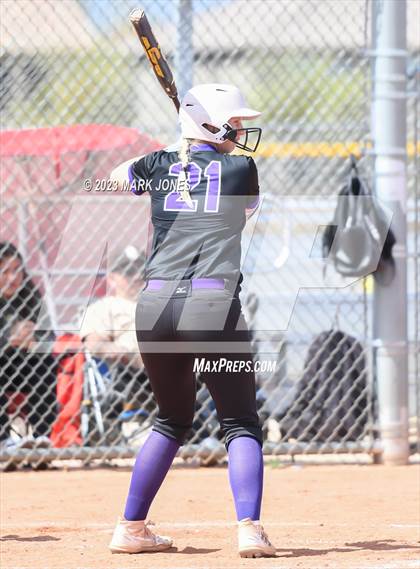 Thumbnail 3 in Arizona College Prep vs. Millennium (West Valley Softball Invitational) photogallery.