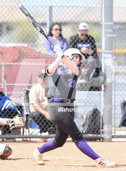Thumbnail 3 in Arizona College Prep vs. Millennium (West Valley Softball Invitational) photogallery.