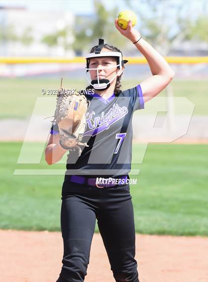 Thumbnail 2 in Arizona College Prep vs. Millennium (West Valley Softball Invitational) photogallery.