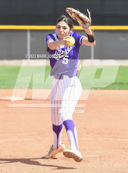 Thumbnail 3 in Arizona College Prep vs. Millennium (West Valley Softball Invitational) photogallery.