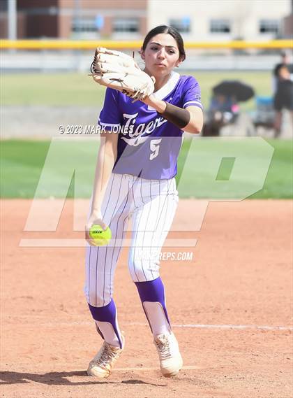 Thumbnail 1 in Arizona College Prep vs. Millennium (West Valley Softball Invitational) photogallery.