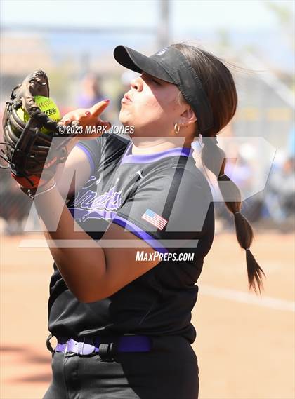 Thumbnail 3 in Arizona College Prep vs. Millennium (West Valley Softball Invitational) photogallery.