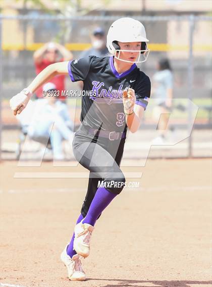 Thumbnail 2 in Arizona College Prep vs. Millennium (West Valley Softball Invitational) photogallery.