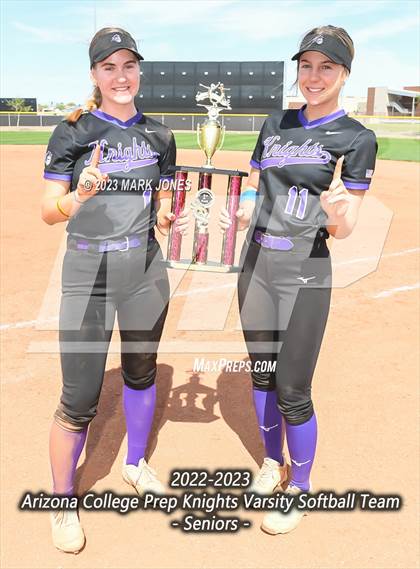 Thumbnail 2 in Arizona College Prep vs. Millennium (West Valley Softball Invitational) photogallery.